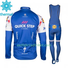 Radbekleidung Radtrikot Langarm + Lang Trägerhose 2017 Quick-Step Floors Winter Thermal Fleece N001